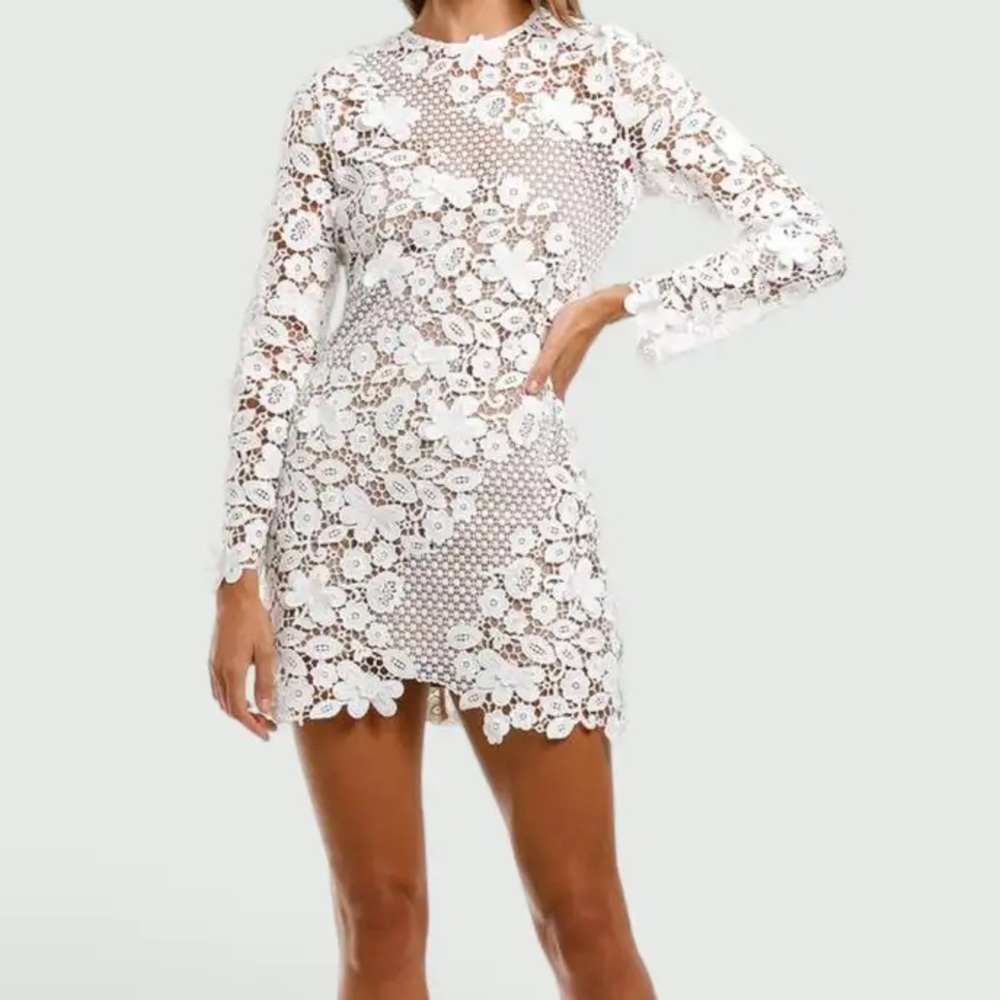 SELF PORTRAIT 3D Floral Mini Dress